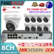 Hikvision 4K 8CH NVR Hybrid Light ColorVu+IR IP Camera System Kit 2Way Audio Lot