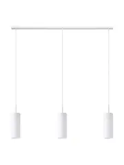 Form 3 Light Bar Pendant in White with Frosted Opal Glass