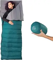 Litume Ultra Compact 3-4 Season 700 JIS Down Sleeping Bag, Lightweight, Packable Sleeping Bag Adults, Double Sleeping Bag, for Backpacking, Camping, Family, Compact with Stuff Sack