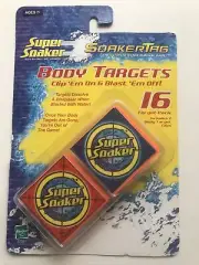 BRAND NEW SEALED SUPER SOAKER BODY TARGETS SOAKER TAG 16 TARGET PACK 2 BODY CLIP