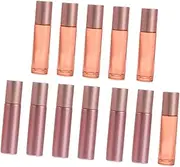 LALADEFIEE 12 Pack 5ml Gold Rose Perfume Roller Bottles Essential Oil Dispensing Bottles Aromatherapy Roller Bottles