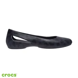 Crocs 卡駱馳 (女鞋) 思瓏圖案平底鞋-206210-90L_洞洞鞋