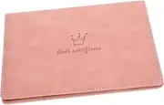 Angoily Birth Certificate Sleeve Leather Protector Stylish Birth Certificate Holder Document Organizer for Newborns Retro Design with Fine Texture for Long Term Use