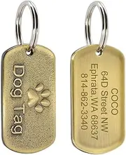 Stainless Steel Dog Name Tag Custom Engraved Dog ID Card Personalized Anti-Lost Pet Nameplate Pet Collar Accessories,B