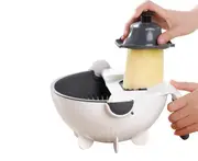 Household Kitchen 9 In 1 Multi-function Vegetable Cutter Shredder Grater Washing Basket Slicer