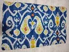 Beautiful Kantha Hand Block Print Quilt Handmade Bedspread Quilt King Blue
