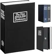 Home Dictionary Diversion Metal Secret Safe Lock Box, Book Safe with Key Lock, Hidden Safe, Stash Safe Box, Coverbook Safe Containers for Cash and Jewelry (Black)