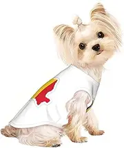 Romania Flag Map print Dog Shirts for Small Dogs Stretchy T-Shirts Lightweight Tank Top Sleeveless Striped Vest