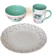 Pyramid Friends Simply Friends Starter Crockery Dish Set 3-Pieces Tableware
