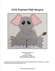Elephant Wall Hanging-Plastic Canvas Pattern or Kit