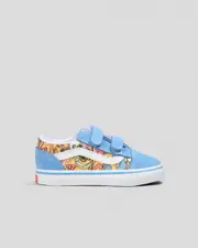 [Vans] Vans Toddlers' Old Skool V Shoes in Tropadelic True White Size 07 07 Tropadelic True White