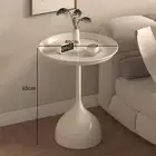 Small Round Side End Table Modern Drink Table for Indoor Outdoor Dorm Patio