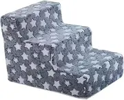 WeiLaiKeQi Pet Staircase with Non Slip Base, 3 Tier Steps for Small Dogs and Cats, Blue, L