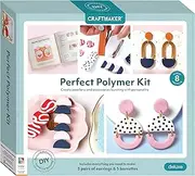 Craft Maker Deluxe Perfect Polymer Kit - DIY Jewelry Making for Adults - Clay and Tools Included - Step-by-Step Projects - Creative Arts and Crafts