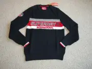 NWT New Mens Superdry Dark Navy Blue Sweater Jumper Size M Medium