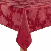 St Nicholas Square Christmas Red Poinsettas Tablecloth 60"x102" Brand NEW