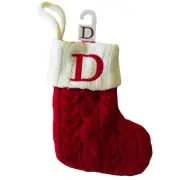 St. Nicholas Knit Monogram Christmas Stocking (D)