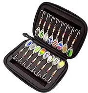Fishing Lures Kit, Lures Kit for Fishing Lovers with EVA Bag, Sequins Freshwater & Saltwater 16-Pack Tackle Boxes Rigs for Bass Walleye Trout