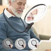 Hands Free Magnifying Glass with Light for Reading, 10X Neck Magnifying Glass...