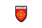 PATCH PATCHES EMBLEM IRON ON GLUE PRINT FLAG world crest occitan cross