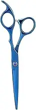 Professional Pet Dog Hair Cutting Scissors, Stainless Steel Grooming Hairdressing Shear Blue Thinning Shear(B)