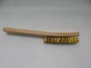Brass Brush .006" Brass Wire 6" brush length 13" Wooden Handle USA Made