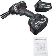 380N.m Cordless Electric Impact Wrench with 2 x Rechargeable Battery Brushless Impact Drill LED Light 1/2 Inch Socket Power Screwdriver Tools