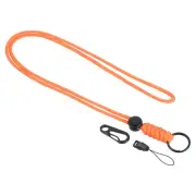 20" Paracord Lanyard Necklace Keyring Cord Clasp Strap Badge Holder, Orange