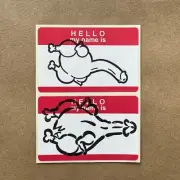 Dickchicken Stamped Hello My Name Is Sticker Label Graffiti Art Handstyle Nyc