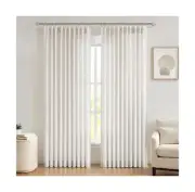 Central Park Pinch Pleat Slub Yarn Sheer Curtains 108 Inches Extra Long Crude...
