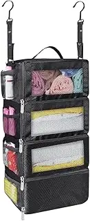 Skyour Suitcase Organizer Hanging Travel Luggage Organizers Bag Portable Hanging Travel Shelves Collapsible Packing Cubes for Travel Carry on Suitcases (Medium: 14.6x9x19.8in)