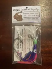 Squid skirt Running Rig 80lb Mono Hooks 8/0 6/0 fishing snapper flathead