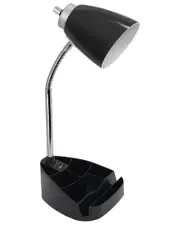 Lalia Home Gooseneck Organizer Desk Lamp With Ipad Tablet Stand Book Holder And USB Port