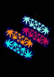 [Sasswear] Blacklight Weed Leaf Body Stickers