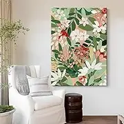 Oil Painting Hand Painted - Large Frameless Artwork Decorations Colorful Flowers Texture Wall Art Painting, Can Be Hung for Living Room Corridor Home Decoration,As Shown,90 X 140 Cm(36"X56")