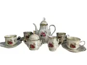 15 Pc Tea Set 5 Cups Saucers Sugar Creamer Teapot Fresh China Japan Original Box