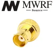 Straight gold-plated BNC Female to SMA Female RF connector; US Stock; Fast ship