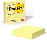 Post-it 675-YL Notes Canary Yellow Lined 98.4mm x 98.4mm, Assorted Ultra Colors