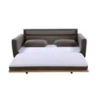 Topleo Furniture Shasa 2 Seater Pull Out Sofa Bed Grey Taupe fabric,polyester So