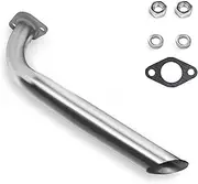 Header Pipe for Coleman BT200X CT200U EX KT196 196cc Mini Bike Go Kart Predator 212 224 Honda GX160 GX200 Clone Engine Baja Warrior MB200 Performance Parts (Silver)