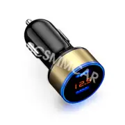 Dual Ports 3.1A USB Car Cigarette Charger Lighter Digital LED Voltmeter 12V-24V (for: Smart)