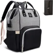 Nappy Changing Bag, Multi-Functional Waterproof Travel Diaper Bag Backpack with