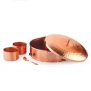 Hammered Spice Box/Masala Dabba Kitchen with Lid/7 Spice Containers and 1 Spoon