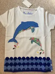 Mini Boden girls Appliqué cotton Top size 6-7