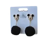 2025 Disney Parks Mickey Mouse Ear Dangle Plush Earrings