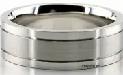 MENS PLATINUM WEDDING BANDS RINGS SATIN & SHINY FINISH 7MM,PLATINUM WEDDING RING