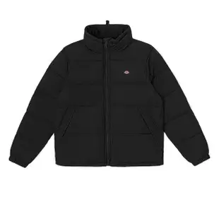 【Dickies】男款黑色胸前Logo織標調節式領口外套｜DK012502BLK