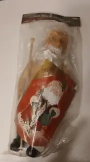 Fibre Craft Old World Santa Doll 15" Mistletoe Memories Crochet Kit Vintage NOS
