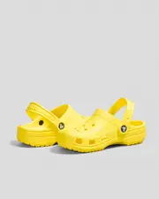 [Crocs] Crocs Girls' Kids' Classic Clogs Shoes in Cyber Yellow 0 Cyber Yellow