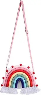 [AKOOSY] Rainbow Crossbody Handbag Cute Wall Hanging Storage Bag for Boys Durable Material for Daily Use Fashionable Outfits Present